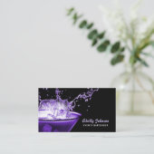 Carte De Visite Icy Purple Beverh Splash Edgy Événements Bartender (Debout devant)