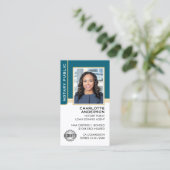 Carte De Visite ID de l'agent de signature de prêt public notaire  (Debout devant)