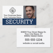 Carte De Visite ID photo de la Garde de sécurité professionnelle (Devant / Derrière)