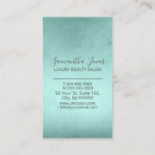 Carte De Visite ID Turquoise argenté Abstrait775 (Dos)