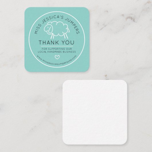 Carte de visite Idéal pour les articles tricotés m (Devant / Derrière)