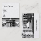 Carte De Visite IDÉAL VILLE Renaissance Architecture Noir Blanc (Devant / Derrière)
