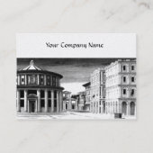 Carte De Visite IDÉAL VILLE Renaissance Architecture Noir Blanc (Dos)