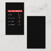 Carte De Visite Idée de cadeau de professeur de mathématiques (Devant / Derrière)