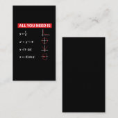 Carte De Visite Idée de cadeau de professeur de mathématiques (Devant / Derrière)