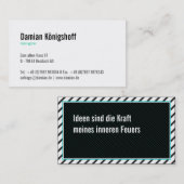 Carte De Visite Ideengeber Visitenkarte (Devant / Derrière)
