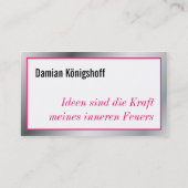 Carte De Visite Ideengeber Visitenkarte (Dos)