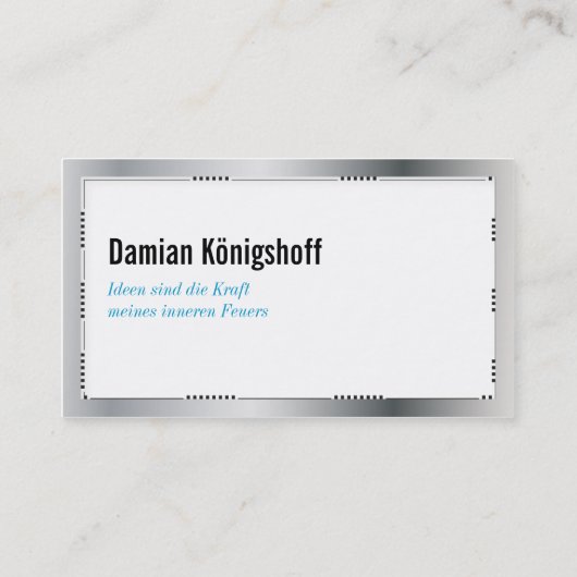 Carte De Visite Ideengeber Visitenkarte (Dos)