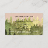 Carte De Visite Idées de jardin papillon Brown Forêt rustique camp (Dos)