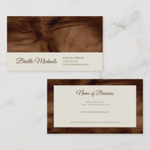 Carte De Visite Identité de barista au liquide de moka tourbillonn