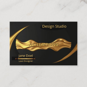 Carte De Visite Identité professionnelle Achempong Modern Gold Flo