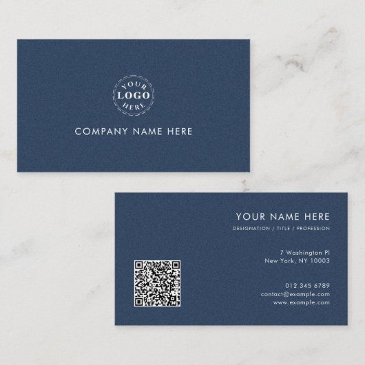 Carte De Visite Identité professionnelle de l'entreprise à texture (Devant / Derrière)