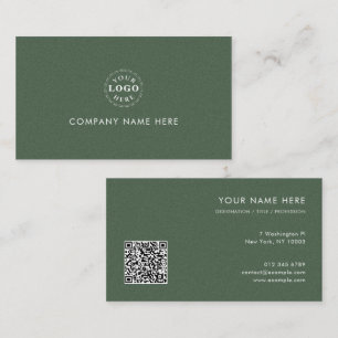Carte De Visite Identité professionnelle verte et stylée