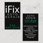 Carte De Visite iFix. Réparation d'ORDINATEUR de réparation (Devant / Derrière)