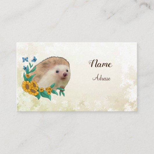 Carte De Visite Igel sur la Terre des fleurs   (Devant)