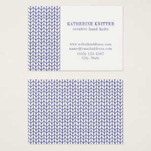 Carte de visite II BLEUE LIGNE TRICOT 3,5x2,5