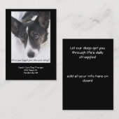 Carte de visite II de thérapie de chien (Devant / Derrière)