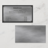 Carte de visite II en métal - argent (Devant / Derrière)