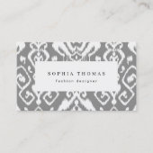 Carte De Visite Ikat motif gris moderne voiture d'affaires profess (Devant)