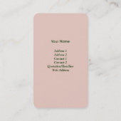 Carte de visite Ikebana Floral Art Studio (Dos)