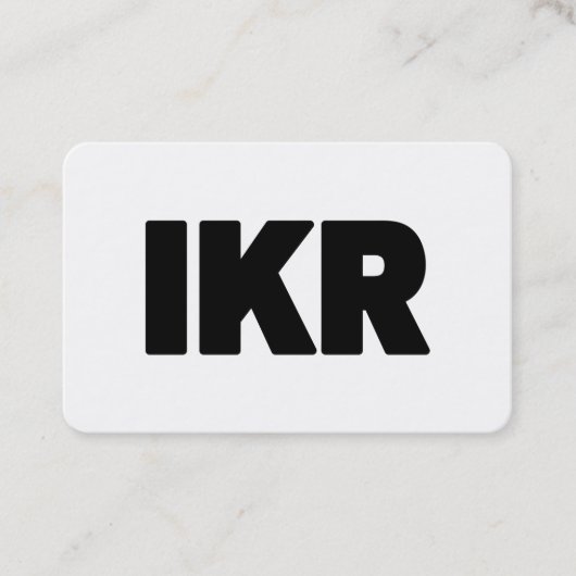 Carte De Visite IKR | Écart de texte (Devant)