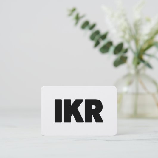 Carte De Visite IKR | Écart de texte (Debout devant)