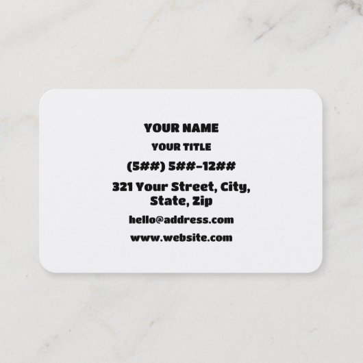 Carte De Visite IKR | Écart de texte (Dos)