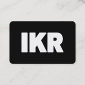 Carte De Visite IKR | Écart de texte (Devant)