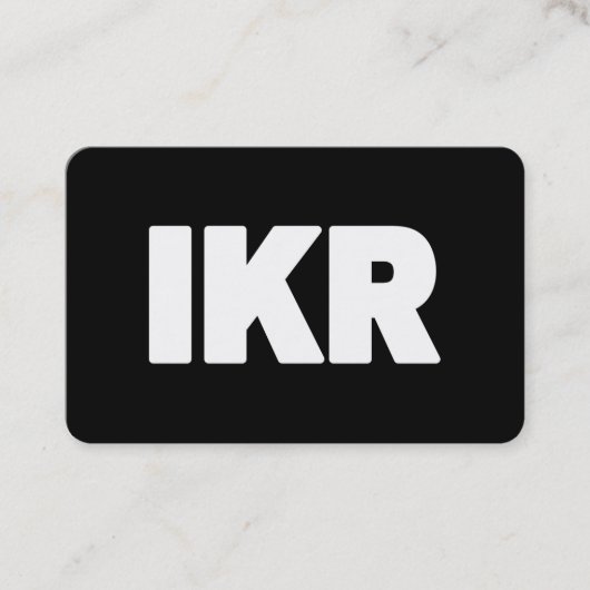 Carte De Visite IKR | Écart de texte (Devant)
