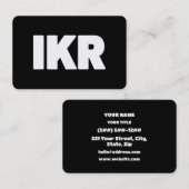 Carte De Visite IKR | Écart de texte (Devant / Derrière)