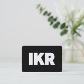 Carte De Visite IKR | Écart de texte (Debout devant)