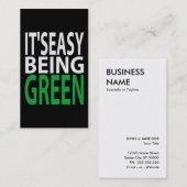 CARTE DE VISITE IL EST FACILE D'ÊTRE VERT (Devant / Derrière)