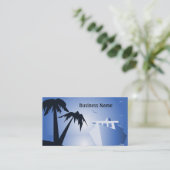 Carte De Visite Île tropicale et paquebot de croisière (Debout devant)