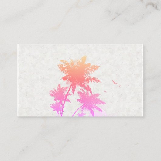 Carte De Visite Île tropicale | Logo du plan (Dos)