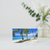 Carte De Visite Île tropicale Palm Paradise Chill  (Debout devant)
