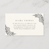 Carte De Visite Île Vintage Botanique (Dos)