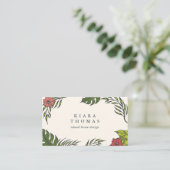 Carte De Visite Île Vintage Botanique (Debout devant)