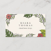 Carte De Visite Île Vintage Botanique (Devant)