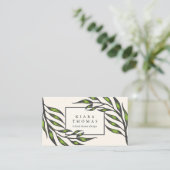 Carte De Visite Île Vintage Botanique (Debout devant)