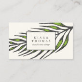 Carte De Visite Île Vintage Palm Frond (Devant)