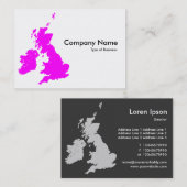 Carte De Visite Îles britanniques - Magenta (Devant / Derrière)