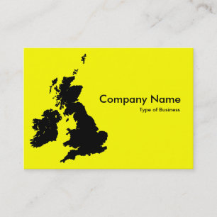 Carte De Visite Îles britanniques Noir et Jaune