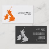 Carte De Visite Îles britanniques - Orange (Devant / Derrière)