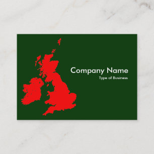 Carte De Visite Îles britanniques - Rouge et vert foncé (003300)