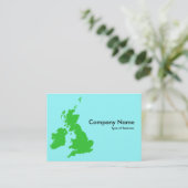 Carte De Visite Îles britanniques - Vert sur Pale Cyan (Debout devant)