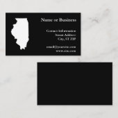 Carte De Visite Illinois en blanc et noir (Devant / Derrière)