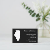 Carte De Visite Illinois en blanc et noir (Debout devant)
