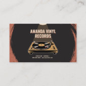 Carte De Visite Illuminated Vinyl Record Turntable (Devant)