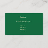 Carte De Visite Illumination de lierre et de champignon (Dos)