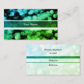 Carte De Visite Illuminations vertes modérées (Devant / Derrière)